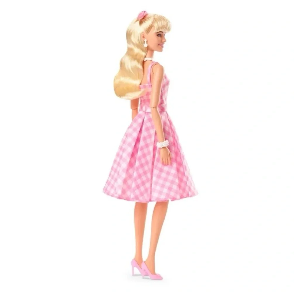 Barbie The Movie: Margot Robbie in Pink Gingham Dress - Collectible Doll New